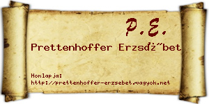 Prettenhoffer Erzsébet névjegykártya